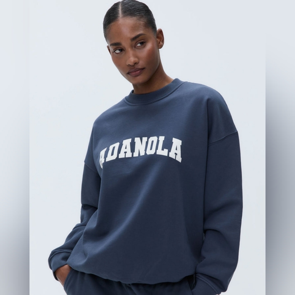 Varsity Oversized Sweatshirt - Washed Midnight Blue